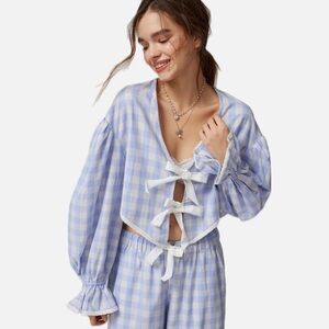 URBAN OUTFITTERS Out From Under Charlotte Bow Blouse